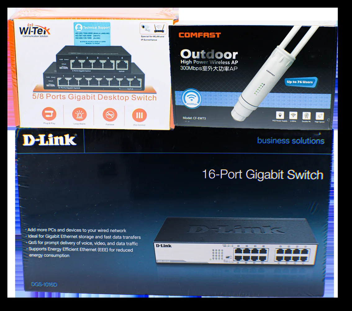 Network equipment available through RJR Marketing